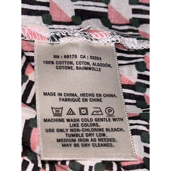 Maeve Anthropologie Sz SMALL  Prema Tank Button Up Top Boho Geo Print EUC - Picture 9 of 10